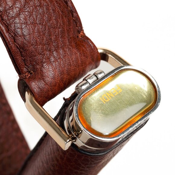 Fendi Spy SS2005 Runway Brown Leather Pleated Clutch - Picture 6 of 11